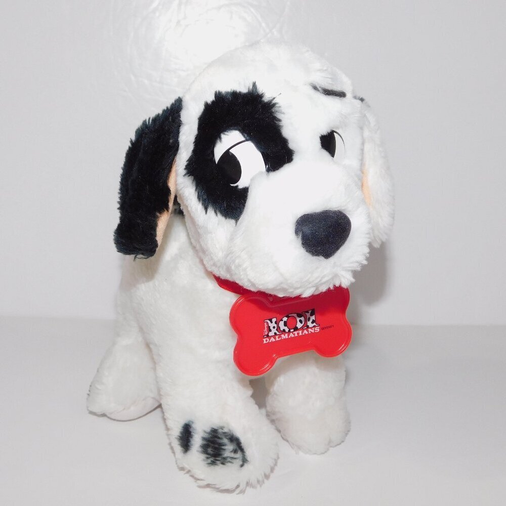 VTG 1996 Disney Mattel 101 Dalmatians Patch w Collar 9" Plush Stuffed Puppy Dog